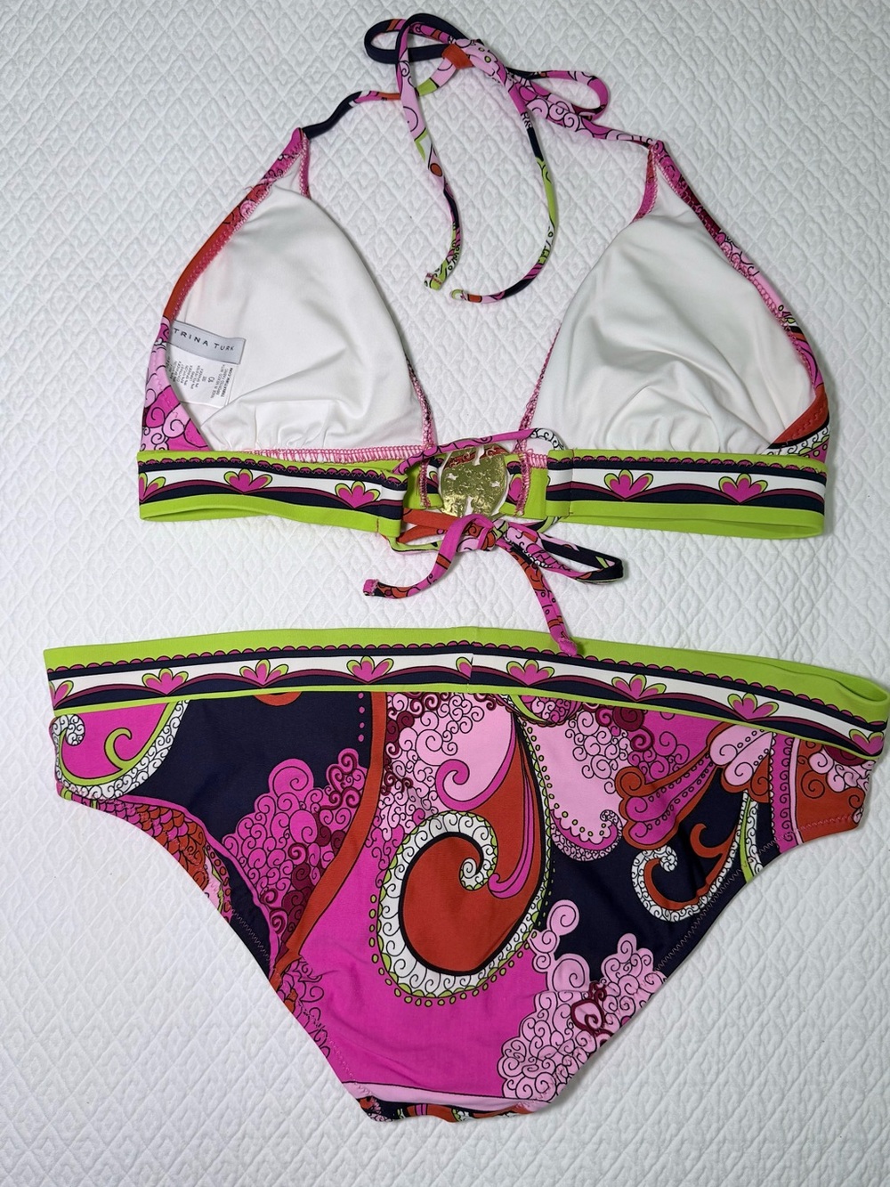 Trina Turk 3-piece Bikini & Tankini Swim Set, size 8, 10 - Picture 4 of 10